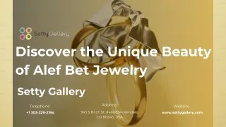 Dive into the World of Alef Bet Jewelry at Setty Gallery