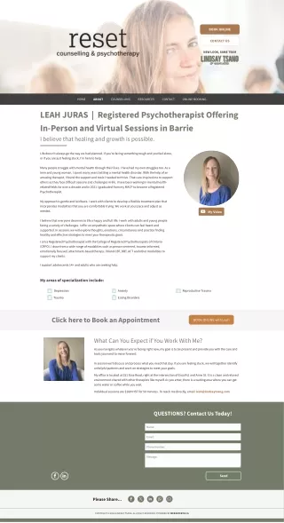 Leah Juras, Registered Psychotherapist (Qualifying)| Barrie