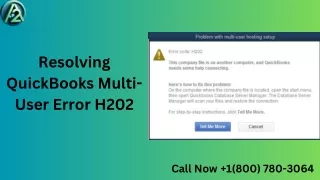 resolving quickbooks multi-user error H202