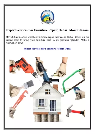 Expert Services For Furniture Repair Dubai Movedub.com