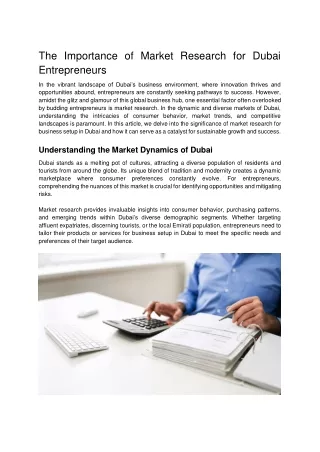 The Importance of Market Research for Dubai Entrepreneurs