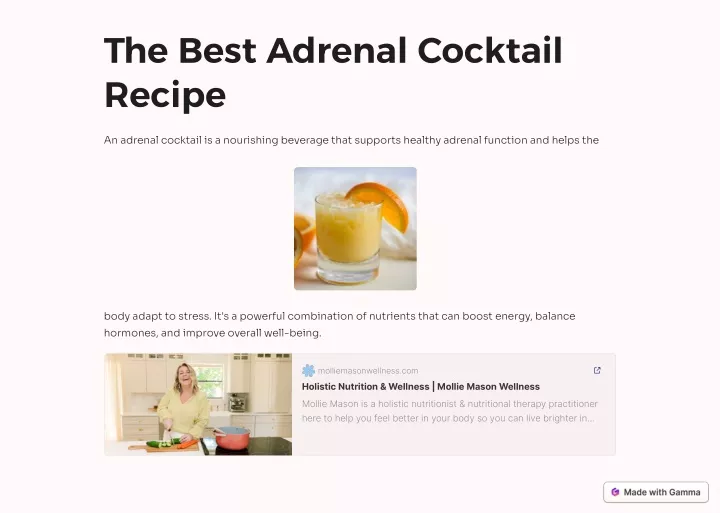 the best adrenal cocktail recipe