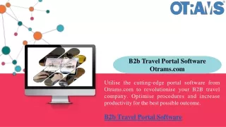 B2b Travel Portal Software  Otrams.com