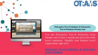 Enterprise Travel Solutions & Enterprise Travel Solutions Otrams.com