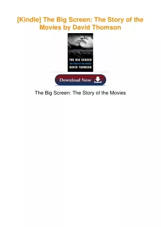 [Kindle] The Big Screen: The Story of the Movies by David Thomson
