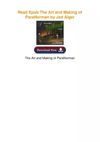 Read Epub The Art and Making of ParaNorman by Jed Alger