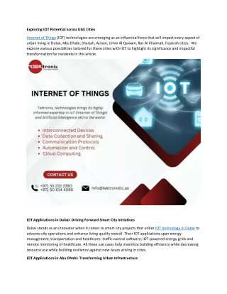 Internet Of Things in UAE