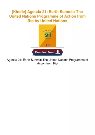 Read Epub Agenda 21: Earth Summit: The United Nations Programme of