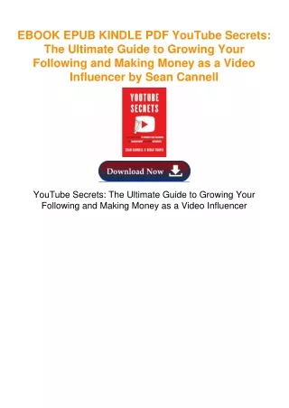 [EPUB/PDF] Download YouTube Secrets: The Ultimate Guide to Growing