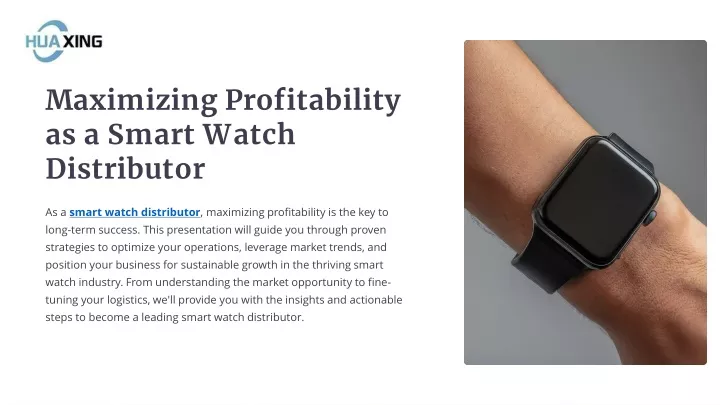 maximizing profitability as a smart watch