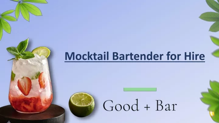 mocktail bartender for hire