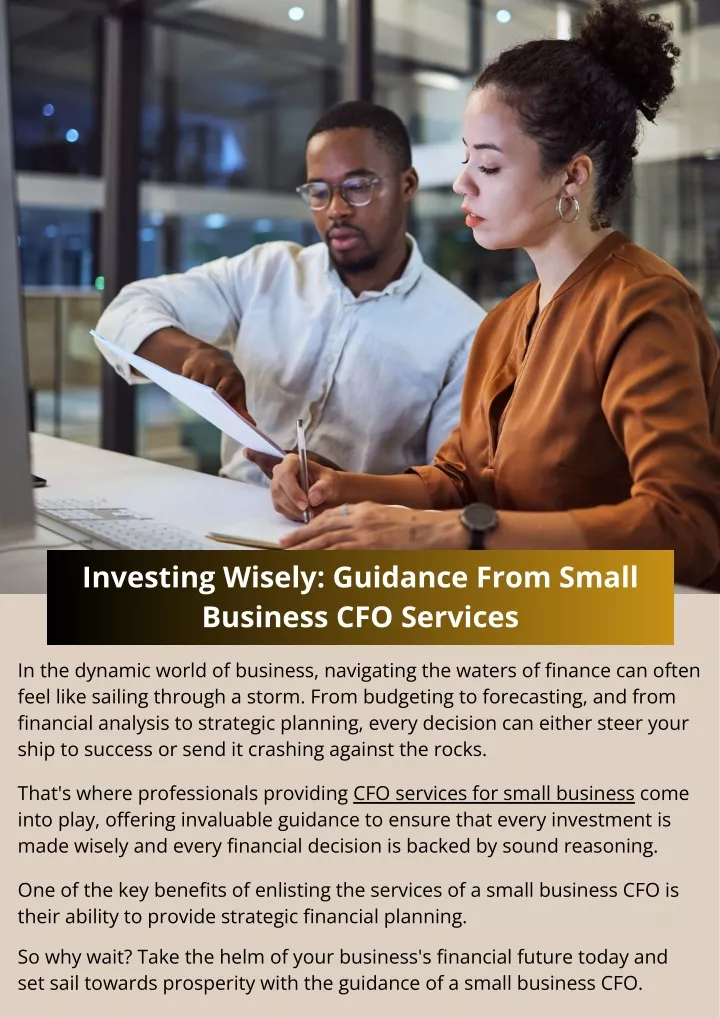 investing wisely guidance from small business