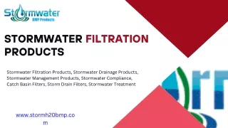 Stormwater: Advanced Filtration Solutions for Cleaner Runoff