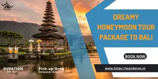 Dreamy Honeymoon Tour Package to Bali
