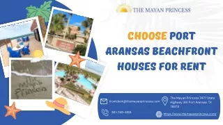 Choose Port Aransas Beachfront Houses for Rent