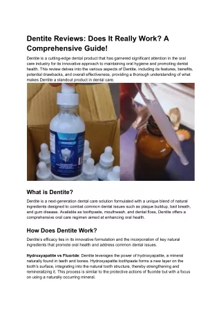 Dentite Reviews_ Does It Really Work_ A Comprehensive Guide!
