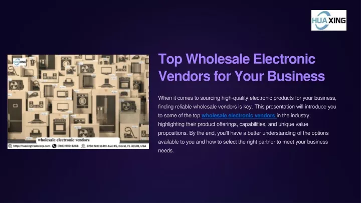 top wholesale electronic vendors for your business