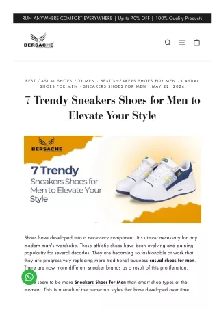 Elevate Your Style with Trendy Sneakers Shoes for Men