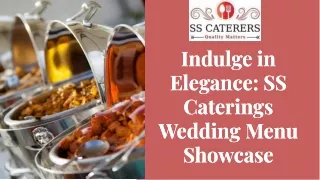 Wedding Catering Menu SS Caterings