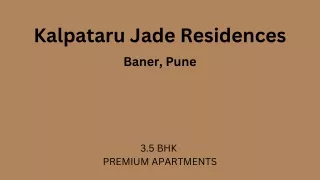 Kalpataru Jade Residences Baner Pune Brochure