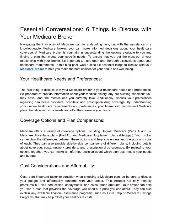 essential conversations 6 things to discuss with