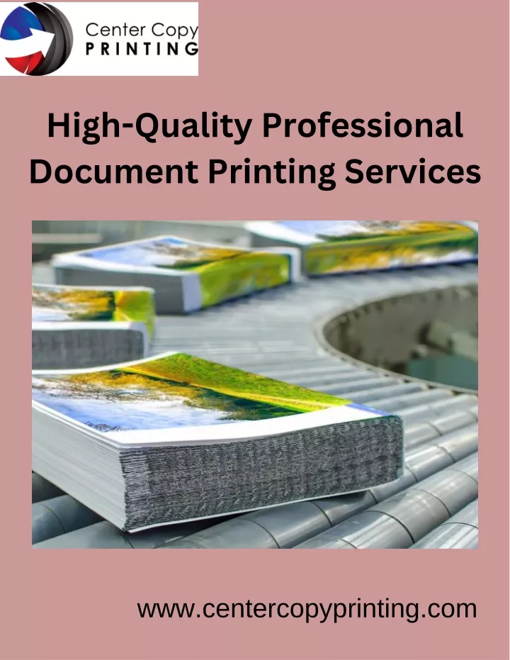 high quality professional document printing