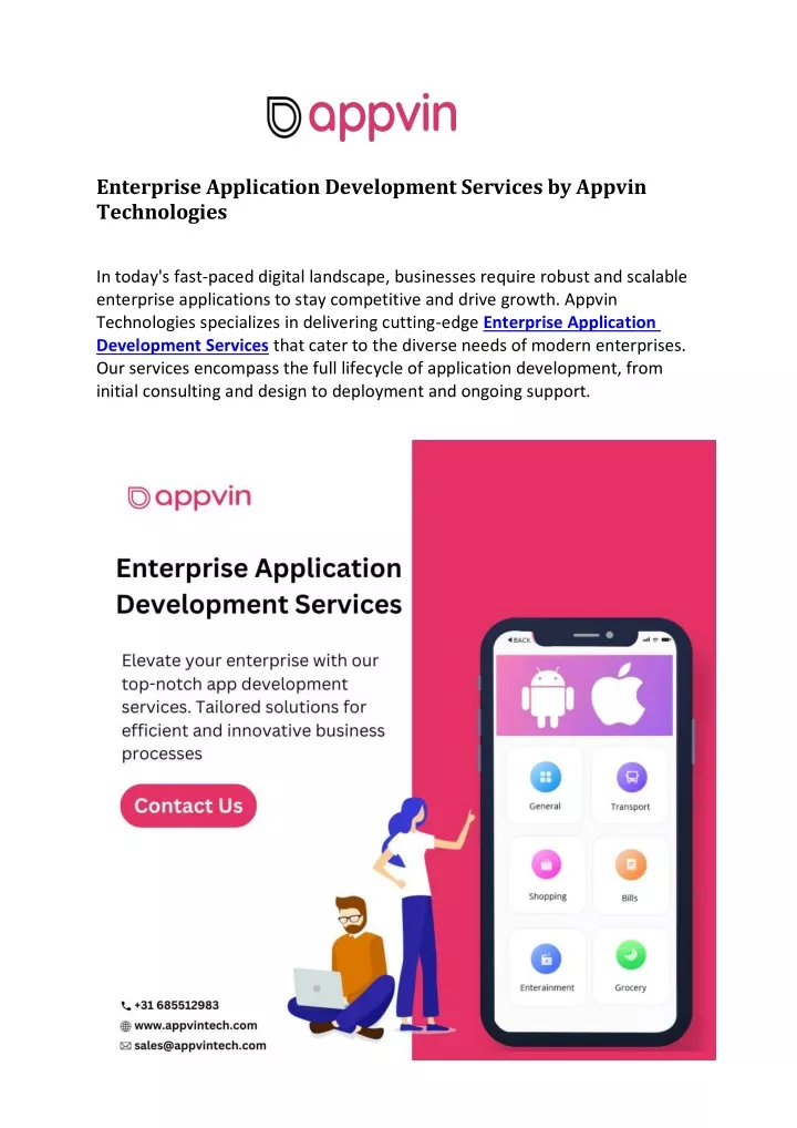 enterprise application development services