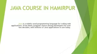 java course in hamirpur