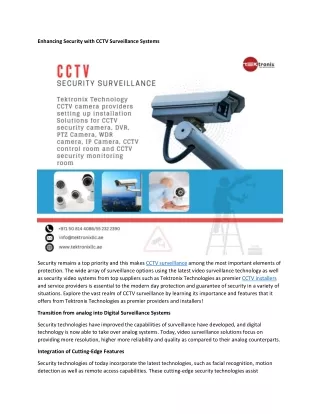 Maximizing Security with CCTV Surveillance Solutions[1]
