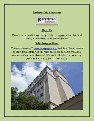 Steps to Sell Mortgage Notes