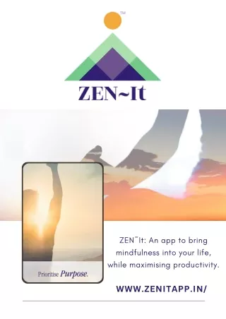 zen it an app to bring mindfulness into your life