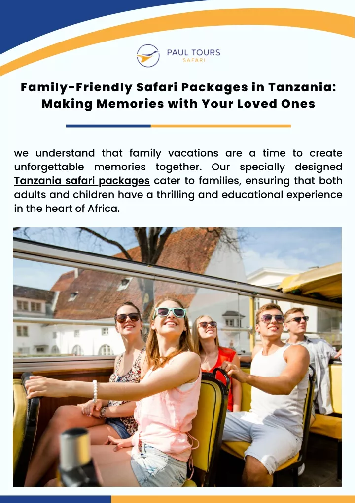 family friendly safari packages in tanzania
