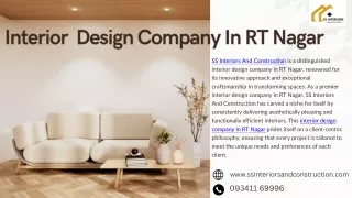 Interior Design Company In RT Nagar