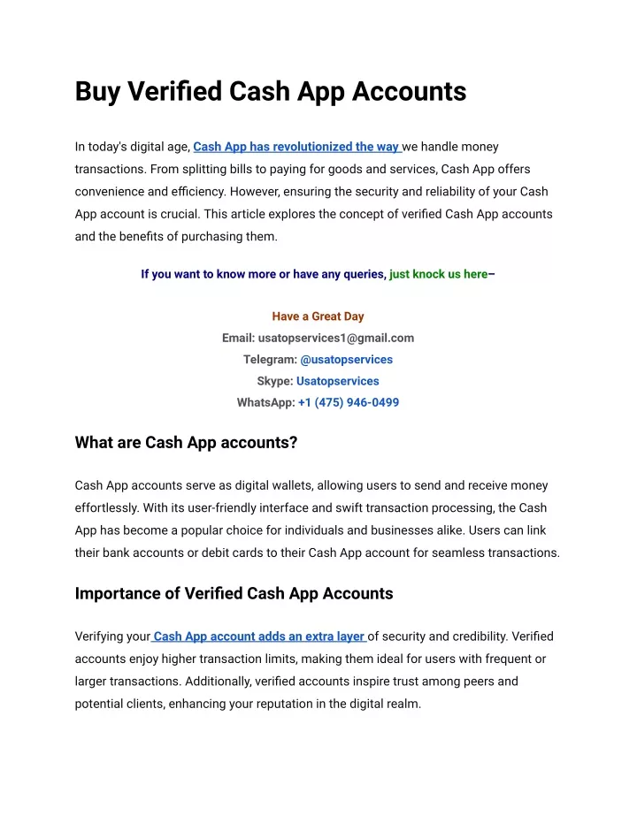 buy verified cash app accounts