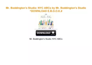Mr. Boddington's Studio: NYC ABCs by Mr. Boddington's Studio ^DOWNLOAD E.B.O.O.K.#