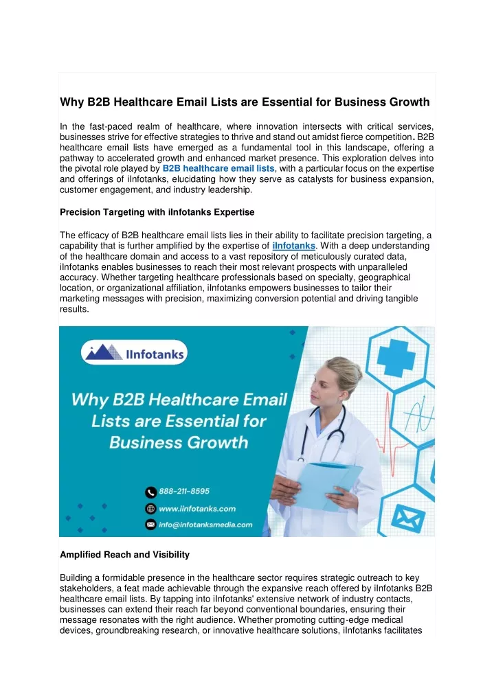 why b2b healthcare email lists are essential