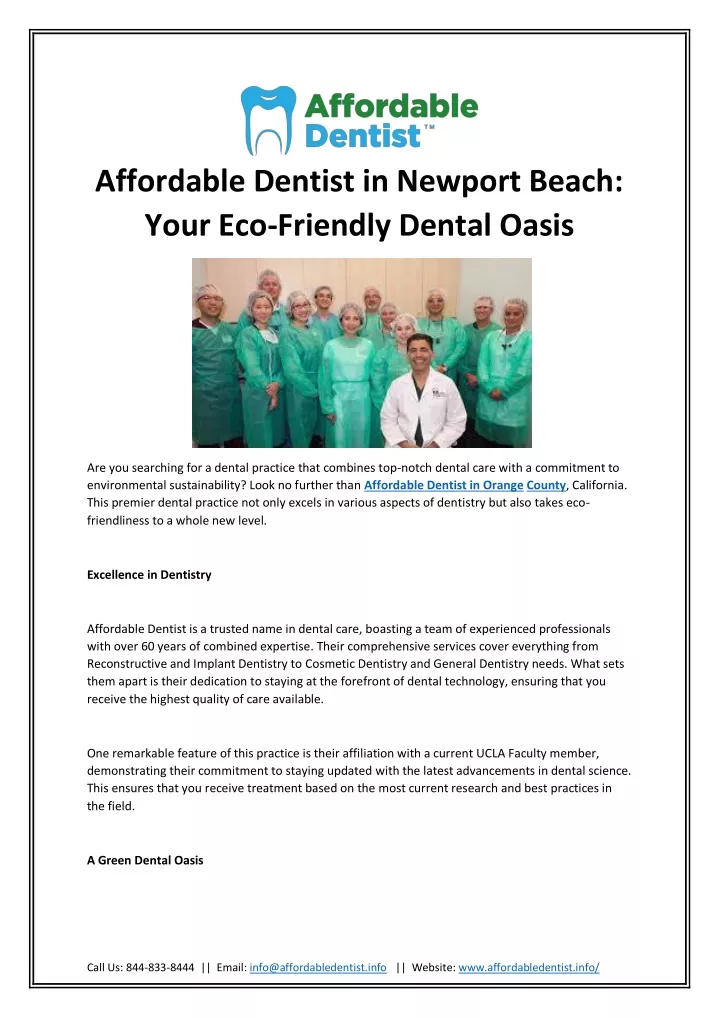 affordable dentist in newport beach your