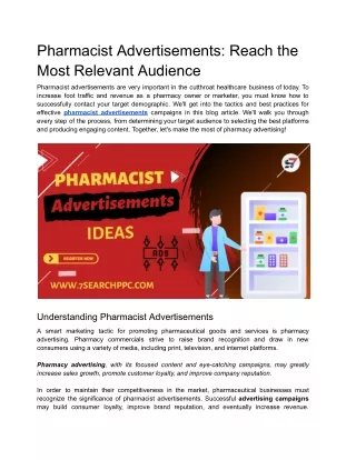 Pharmacist Advertisements_ Reach the Most Relevant Audience
