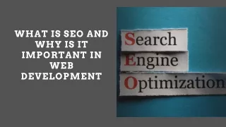 what is seo and why is it important in web development
