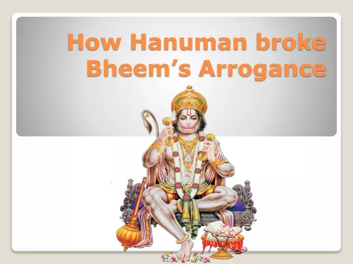 how hanuman broke bheem s arrogance