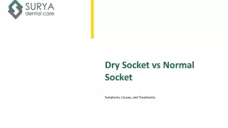 dry socket vs normal socket symptoms causes