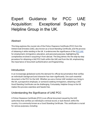 Expert Guidance for PCC UAE Acquisition_  Exceptional Support by Helpline Group in the UK