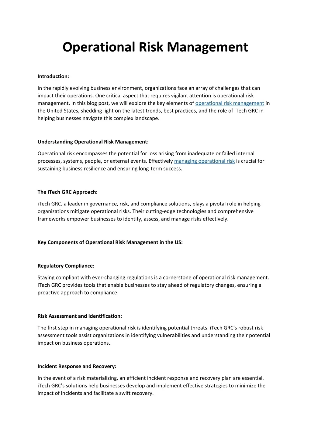 PPT - Operational Risk Management 3 PowerPoint Presentation, free ...