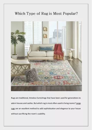 Which Type of Rug is Most Popular