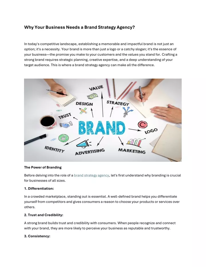 why your business needs a brand strategy agency