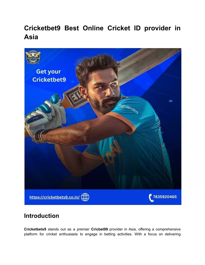 cricketbet9 best online cricket id provider