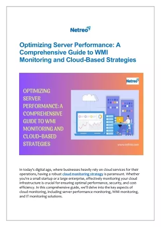 Optimizing Server Performance - A Comprehensive Guide to WMI Monitoring and Cloud-Based Strategies