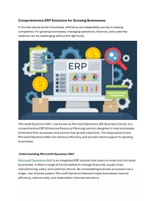 comprehensive erp solutions for growing businesses