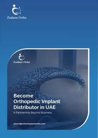 UAE-Become Orthopedic Implants Distributor