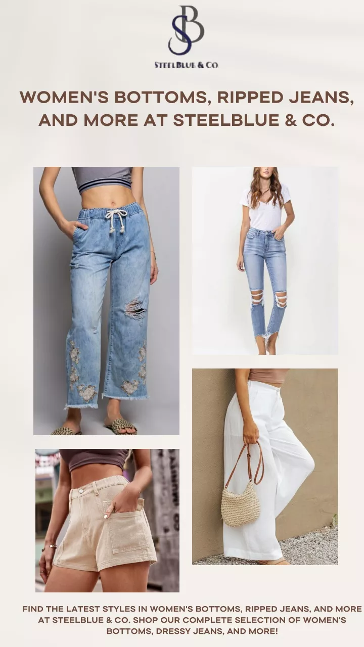 women s bottoms ripped jeans and more